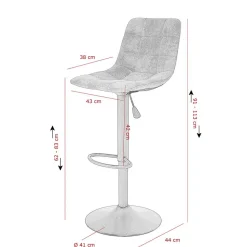 Drehbarer Barstuhl in Anthrazit - Janyna (2er Set)