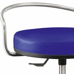Drehbarer Bürohocker in Blau Kunstleder - Balanza