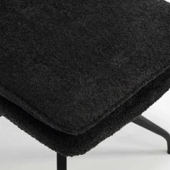 Drehbarer Essstuhl in Anthrazit Boucle - Icoleran (2er Set)