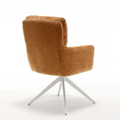 Drehbarer Esstischsessel in Ockergelb - Karin (2er Set)