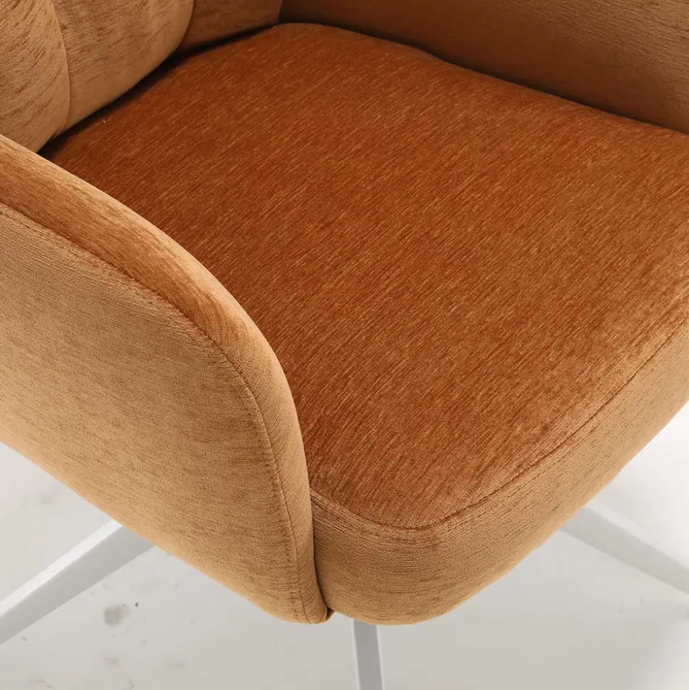 Drehbarer Esstischsessel in Ockergelb - Karin (2er Set)