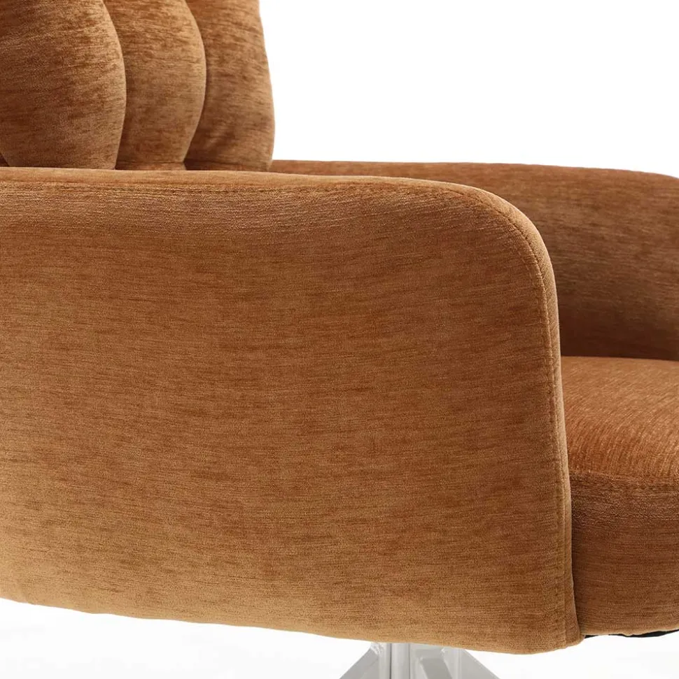 Drehbarer Esstischsessel in Ockergelb - Karin (2er Set)