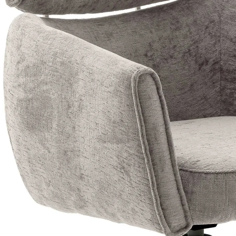 Drehbarer Esstischstuhl in Taupe - Linette (2er Set)