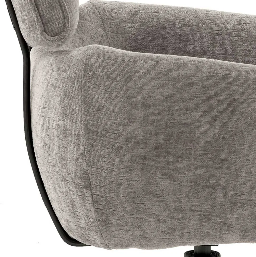 Drehbarer Esstischstuhl in Taupe - Linette (2er Set)