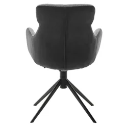 Drehbarer Esszimmersessel in Anthrazit - Adhipa (2er Set)