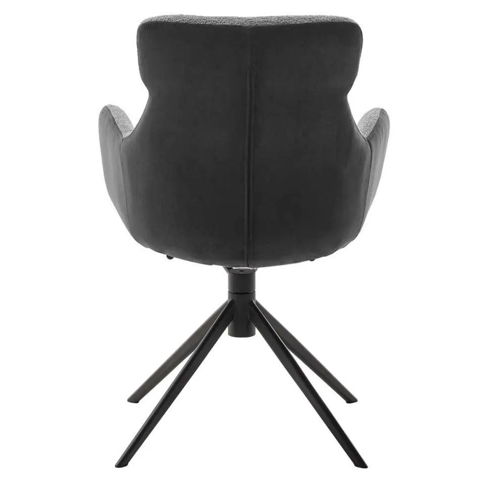 Drehbarer Esszimmersessel in Anthrazit - Adhipa (2er Set)