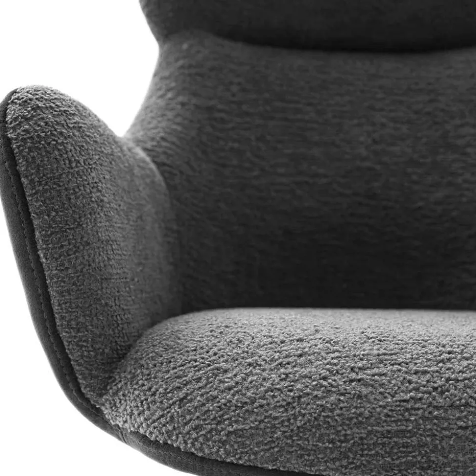 Drehbarer Esszimmersessel in Anthrazit - Adhipa (2er Set)