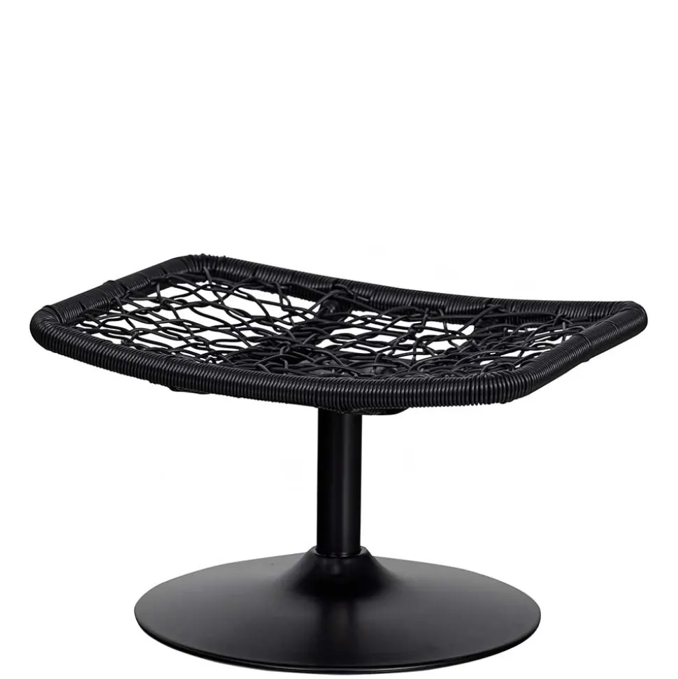 Drehbarer Hocker mit Tellerfuß in Schwarz - Zavamanco