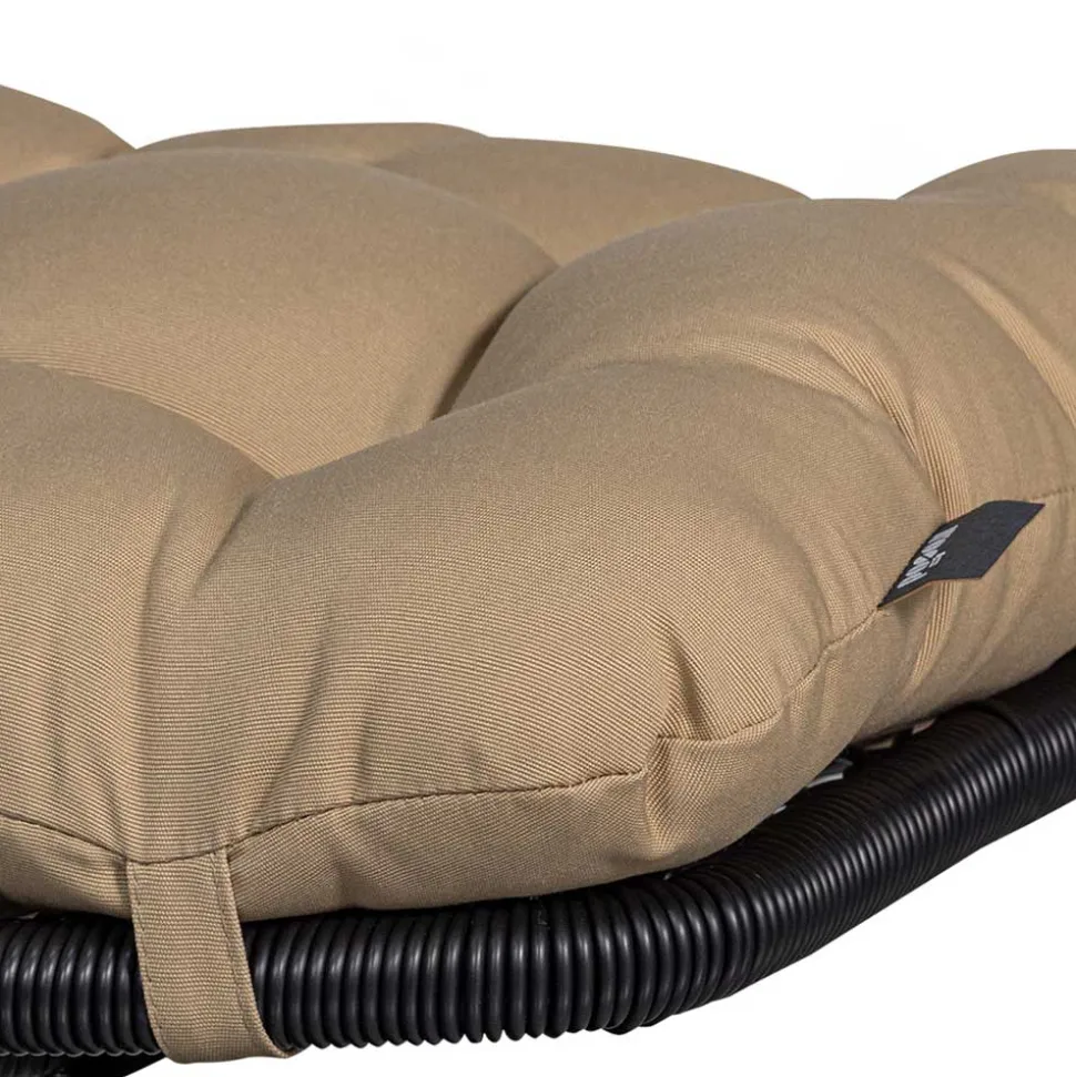 Drehbarer Hocker mit Tellerfuß in Schwarz - Zavamanco