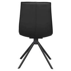 Drehbarer Lederstuhl in Schwarz - Partida (2er Set)