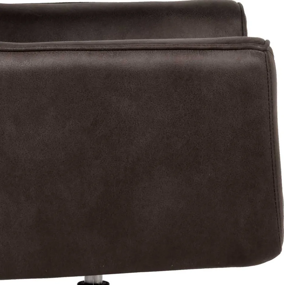 Drehbarer Polstersessel aus Microfaser in Anthrazit - Estebal