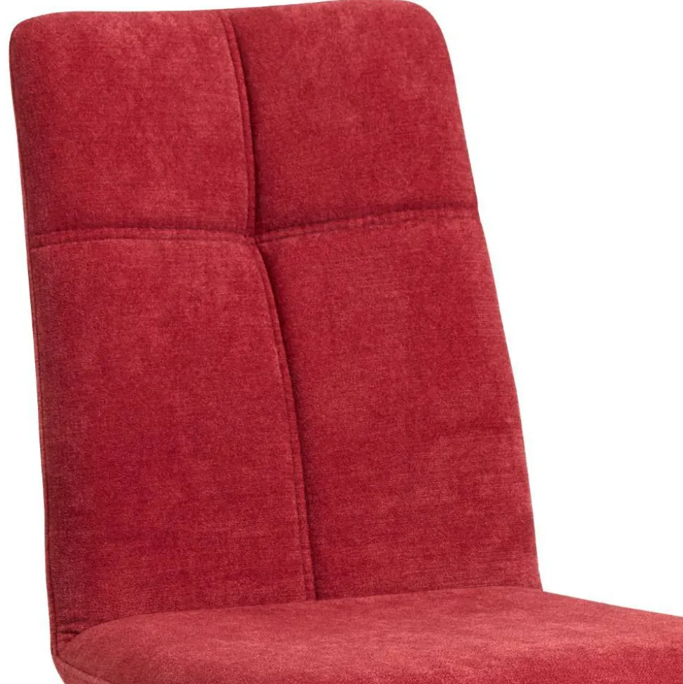 Drehbarer Polsterstuhl in Rot - Tefano (2er Set)