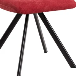 Drehbarer Polsterstuhl in Rot - Tefano (2er Set)