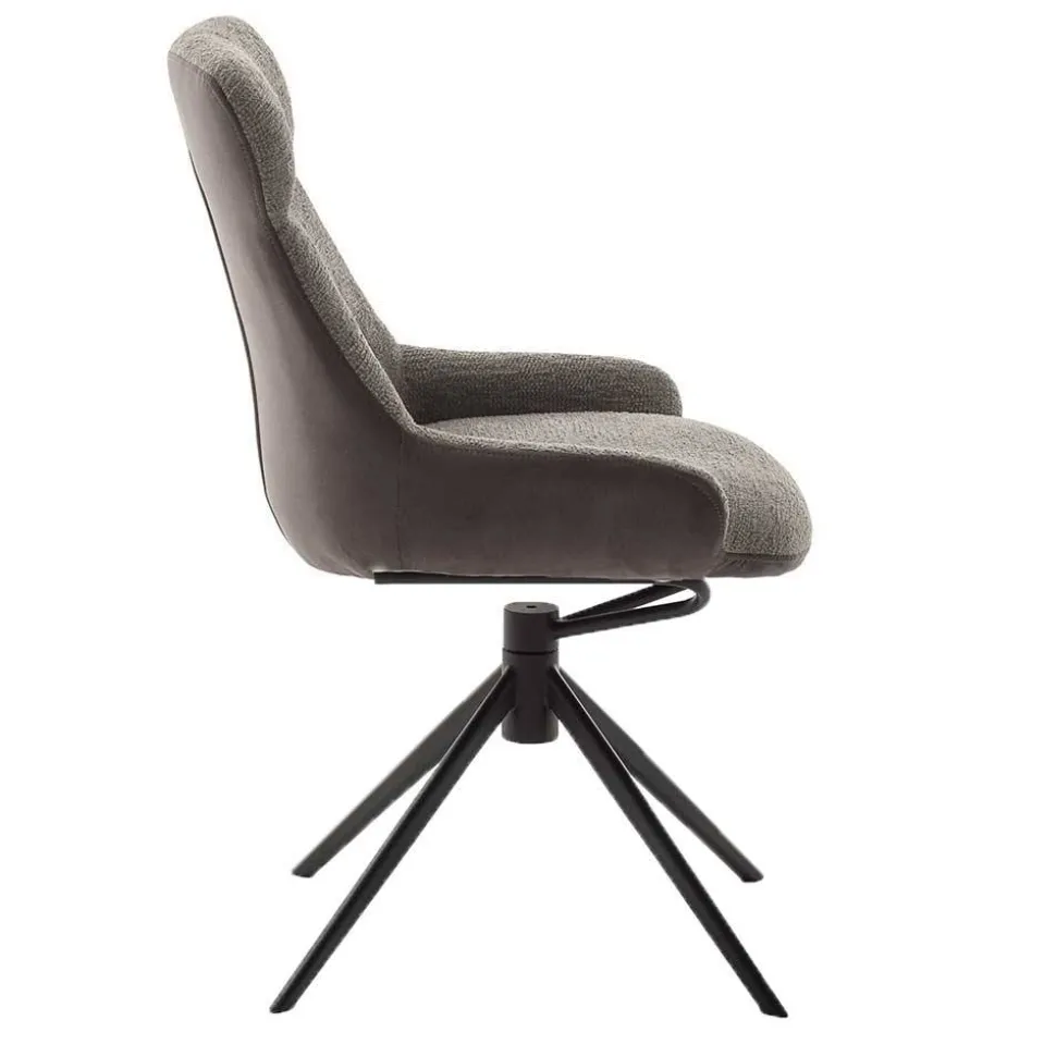 Drehbarer Polsterstuhl in Schlamm - Suhanna (2er Set)