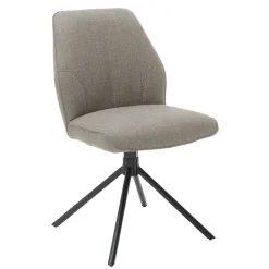 Drehbarer Polsterstuhl in Hellbraun - Asticio (2er Set)