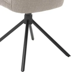 Drehbarer Polsterstuhl in Hellbraun - Asticio (2er Set)