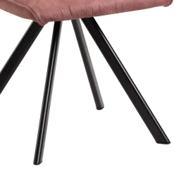 Drehbarer Polsterstuhl in Rosenholz - Gulmez (2er Set)