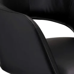 Drehbarer Retro Armlehnenstuhl in Schwarz - Lugon (2er Set)