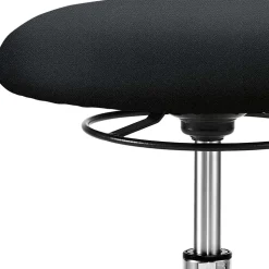 Drehbarer Schreibtisch Hocker in Schwarz & Alu - Ruvenz