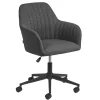 Drehbarer Schreibtischstuhl mit Armlehnen in Grau - Vindo