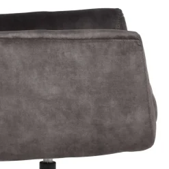Drehbarer Sessel in Anthrazit Veloursbezug - Sigatoka