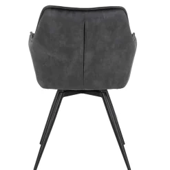 Drehbarer Stuhl in Anthrazit Velours - Ernestan (2er Set)