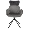 Drehbarer Tischsessel in Grau - Adejano (2er Set)