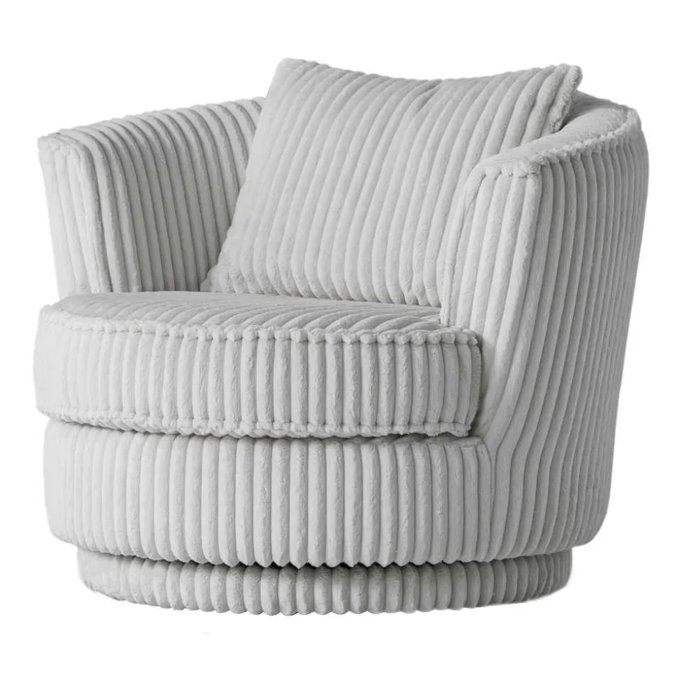 Drehbarer Wohnzimmersessel in Hellgrau - Iliana