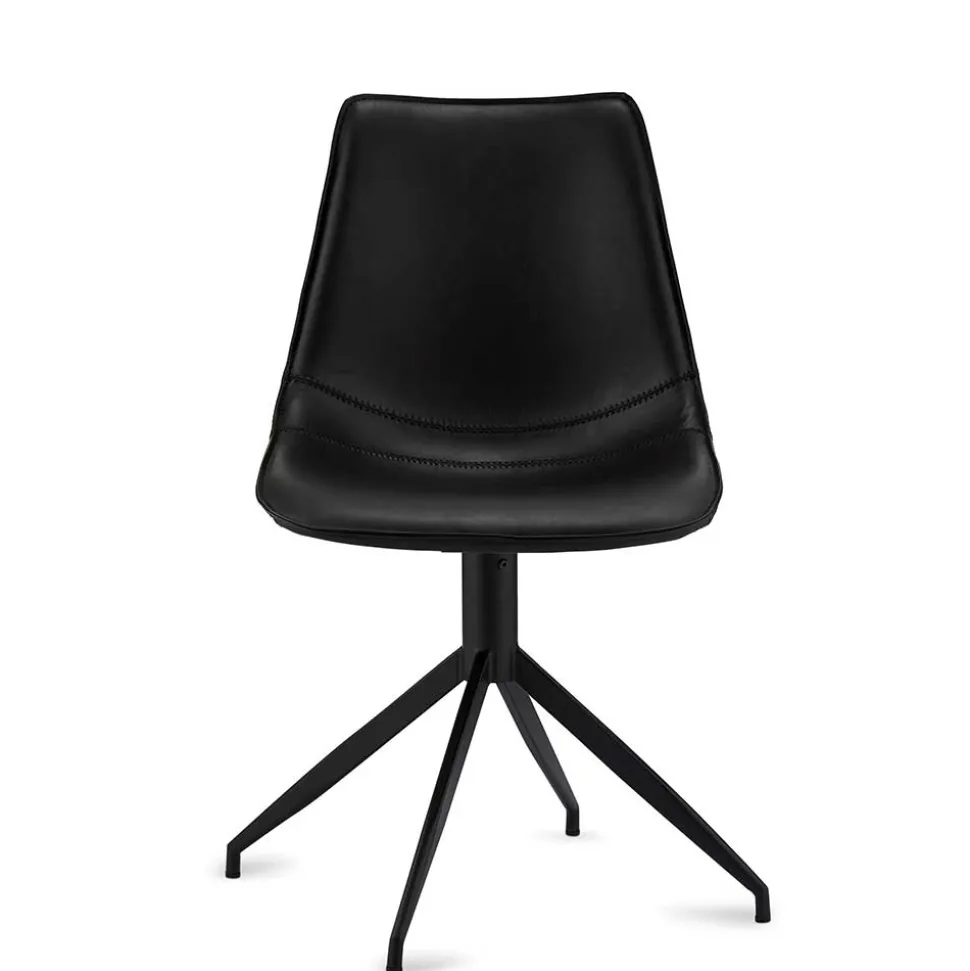 Drehbares Küchenstuhl-Set in Schwarz - Pravoria (2er Set)