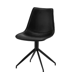 Drehbares Küchenstuhl-Set in Schwarz - Pravoria (2er Set)