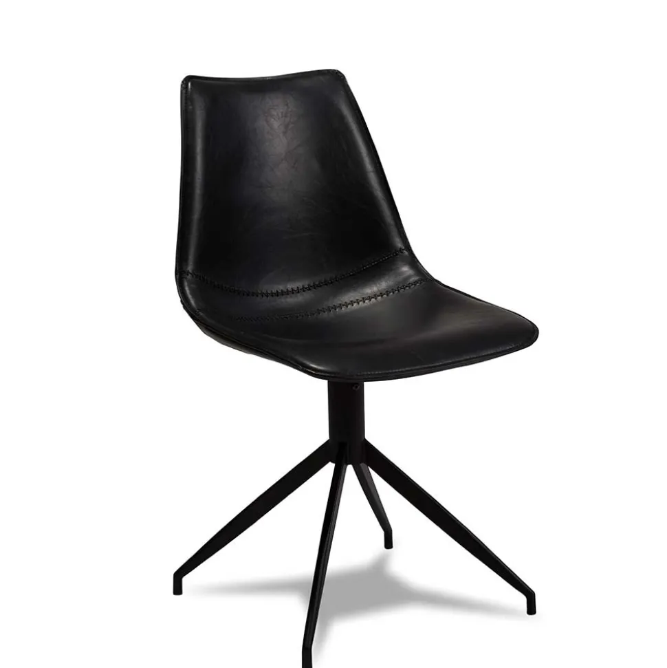 Drehbares Küchenstuhl-Set in Schwarz - Pravoria (2er Set)