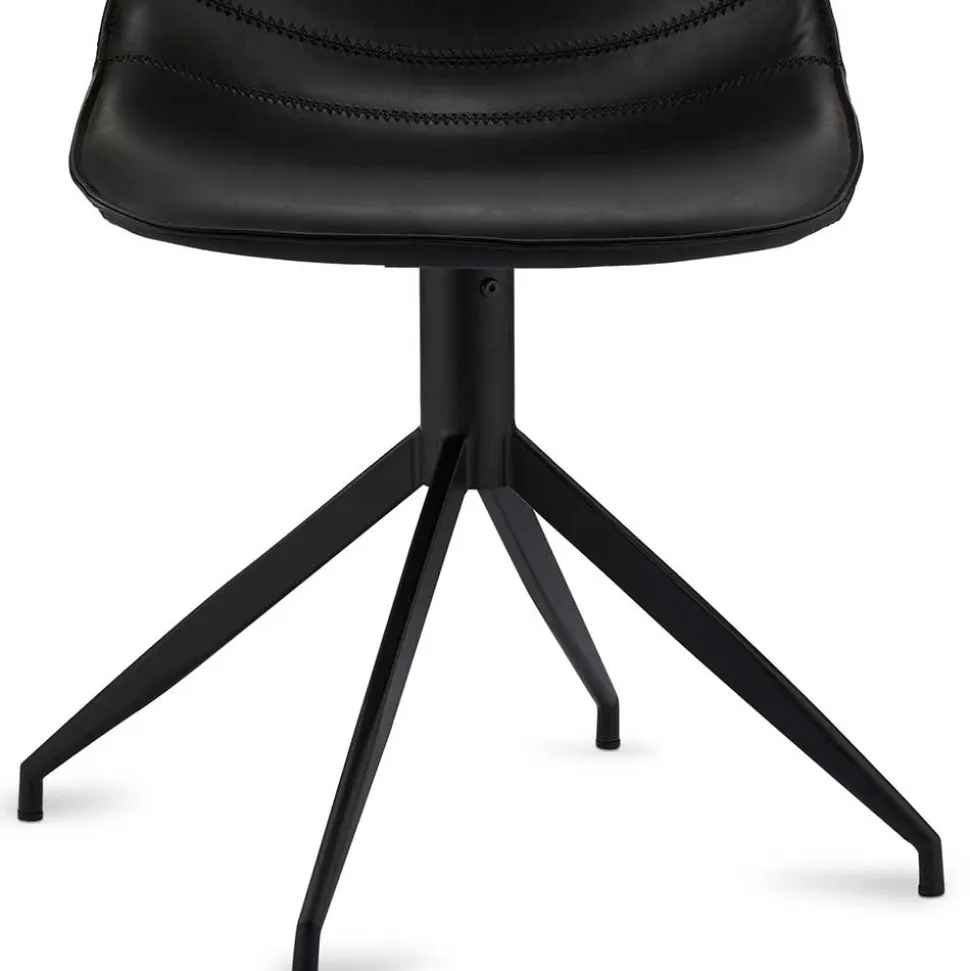 Drehbares Küchenstuhl-Set in Schwarz - Pravoria (2er Set)