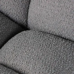 Drehsessel ohne Armlehnen in Anthrazit Boucle - Matresca