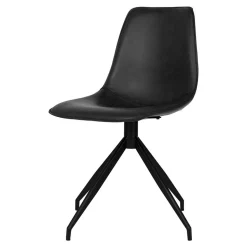 Drehstühle aus Kunstleder in Schwarz - Jalisa (2er Set)