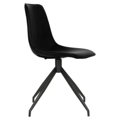 Drehstühle aus Kunstleder in Schwarz - Jalisa (2er Set)