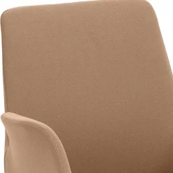 Drehstuhl mit Armlehnen in Hellbraun Microfaser - Croco