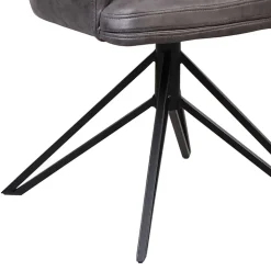 Drehstuhl mit Microfaser Anthrazit - Tabacho (2er Set)