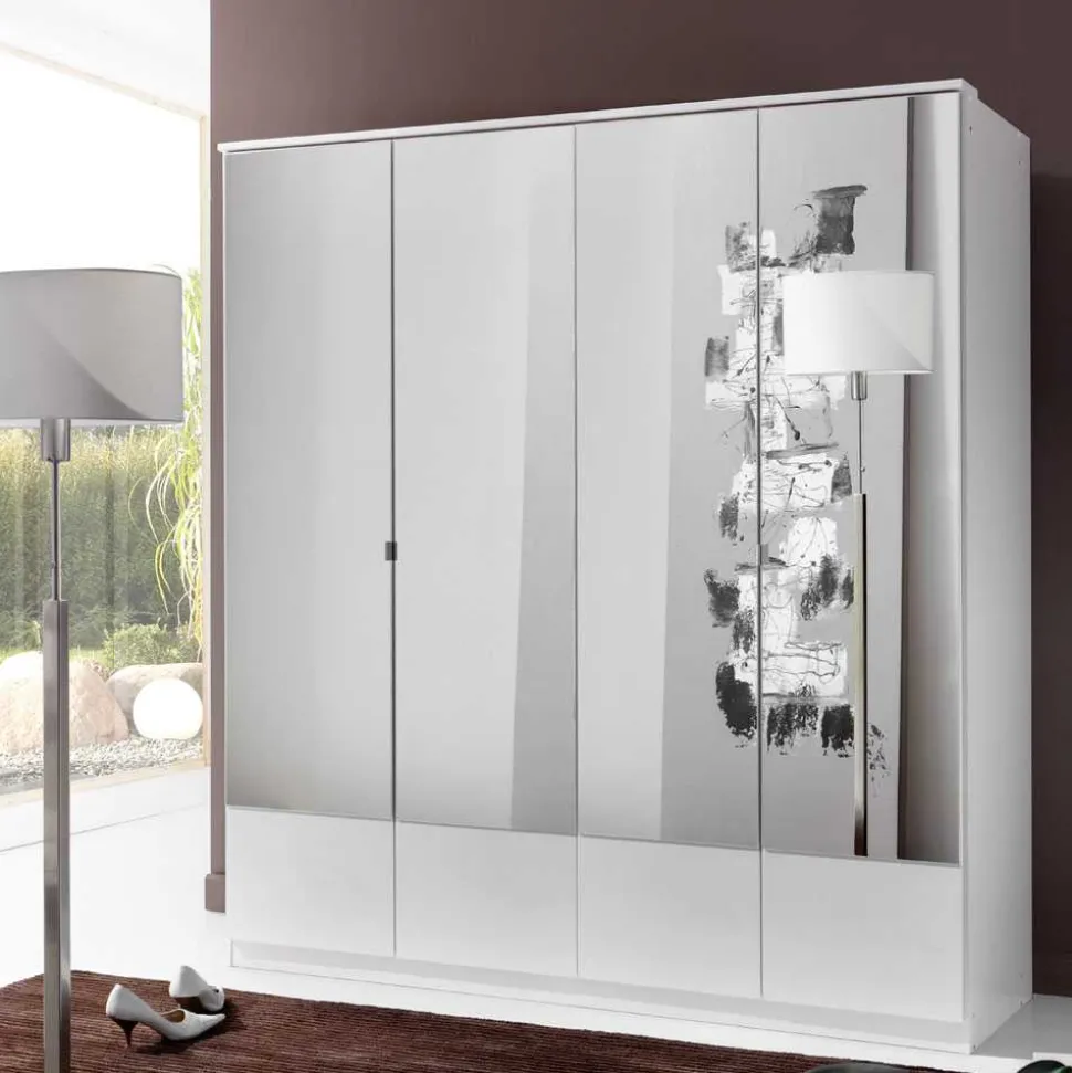 Drehtürenschrank Mellevos mit Spiegeltüren