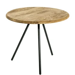 Dreibein Beistelltisch mit Holzplatte aus Eiche - Berga