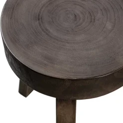 Dreibein Hocker in Dunkelbraun - Abelynta (2er Set)