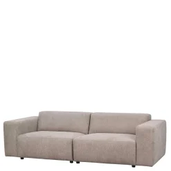 Dreier Sofa aus Webstoff in Beige - Adamantia