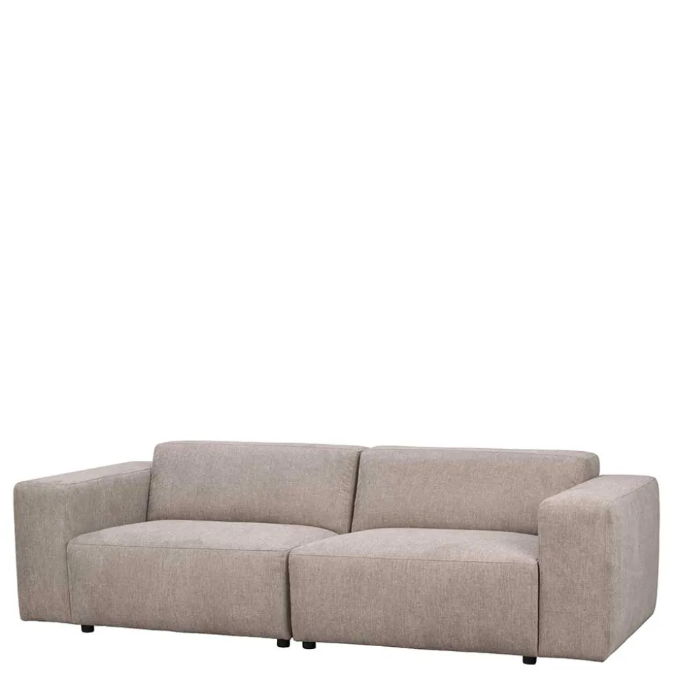 Dreier Sofa aus Webstoff in Beige - Adamantia
