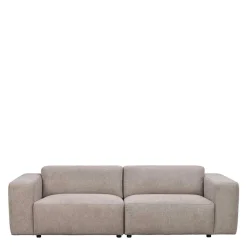 Dreier Sofa aus Webstoff in Beige - Adamantia