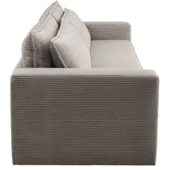 Dreisitzer Bettsofa in Hellbraun Cord - Anyna