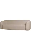 Dreisitzer Couch aus Chenille in Beige - Chake