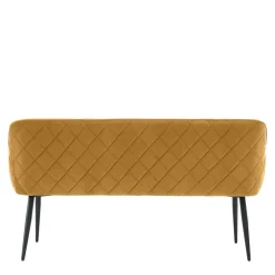 Dreisitzer Esstischbank in Senfgelb Samt - Ligurian