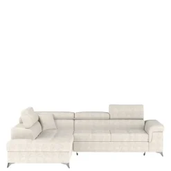 Dreisitzer Funktionscouch in Cremeweiß - Cryptos