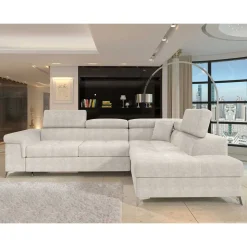 Dreisitzer Funktionscouch in Cremeweiß - Cryptos