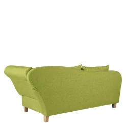 Dreisitzer Polsterliege in Gelbgrün mit Buche - Blace