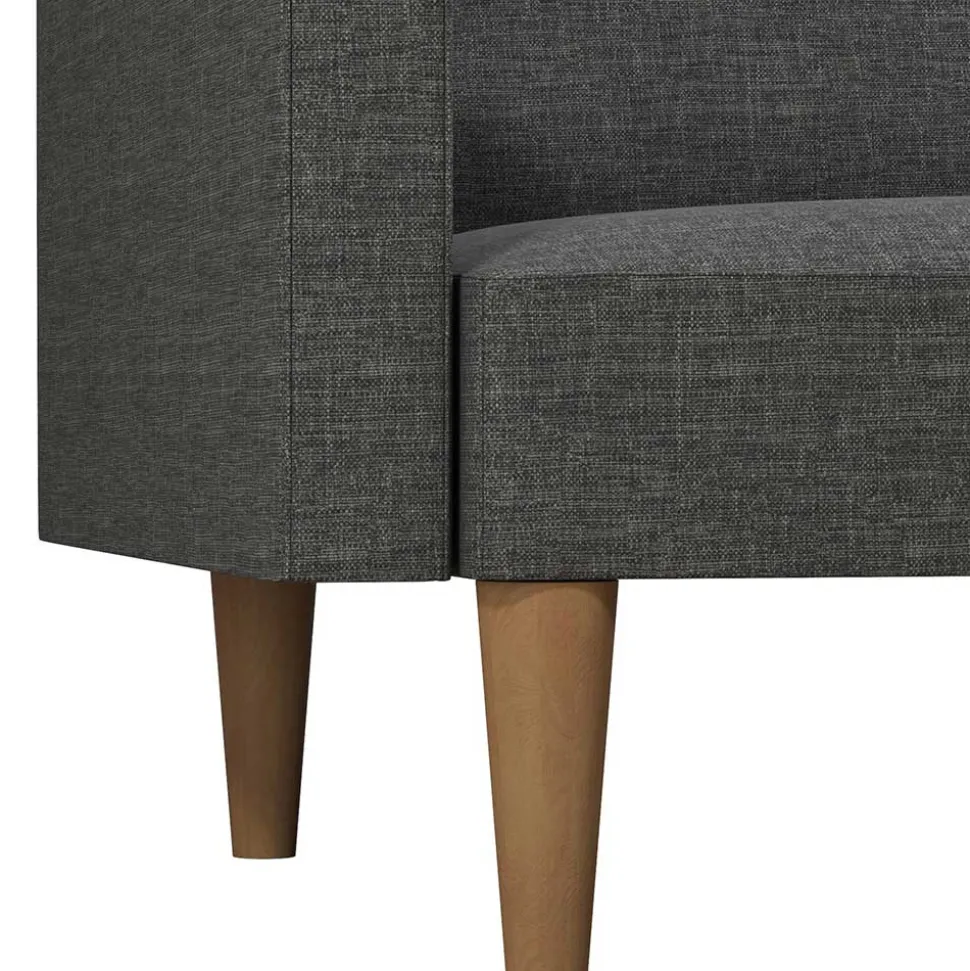 Dreisitzer Schlafsofa in Grau und Holz Natur - Maragas